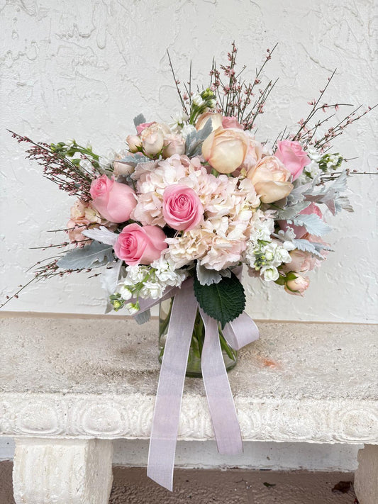 “Soft Elegance” Floral Vase