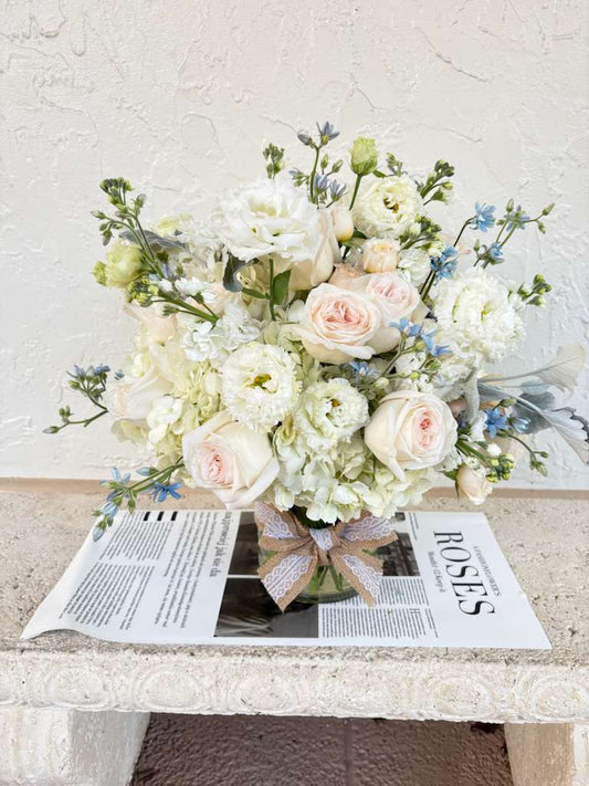 “White Whisper” Floral Vase