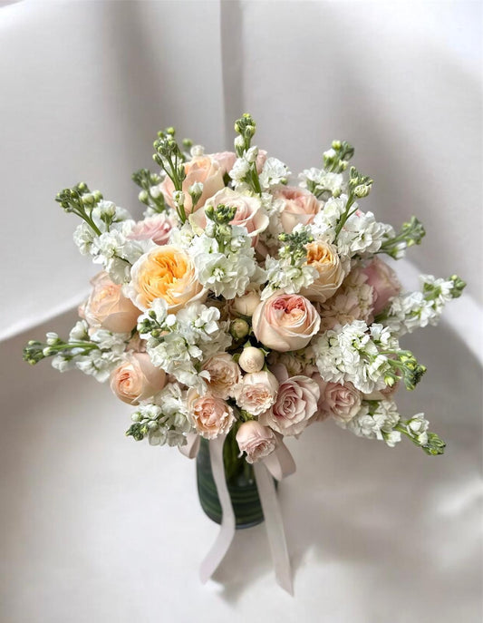 “Elegant Cream Roses” Vase