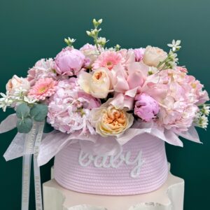 Pink Petal Baby Basket
