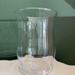 Wide Glass Vase 8 Inch